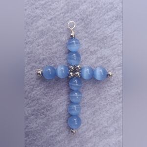 Beaded cross pendant